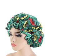 Jilibaba Bonnet de nuit imprimé africain Ankara Bonnet de sommeil en soie Bonnet de douche Chimio Cancer Chapeau pour femme Soins capillaires Salon #8