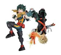 Jilijia 2PCS MHA Figures Bakugou Katsuki & Midoriya Izuku Figurine en PVC Anime Dessin Animé Modèle Statue Figurine Jouets de Collection Ornements de Bureau Cadeaux