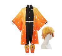 Jilijia Agatsuma Zenitsu/Kamado Tanjiro Costume de cosplay Anime Kimetsu no Yaiba Ensemble complet pour adultes et hommes