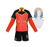 Jilijia Anime Blue Lock Costume Cosplay Vêtements de Sport Maillots Michel Caesar Football Training Uniforme Halloween Party Dress Up, Michel César, S