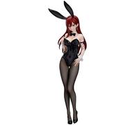 Jilijia Anime Fairy Tail Figure 47cm / 18,5 pouces Erza Scarlet Action Figure Standing Position Model PVC Red Hair Black Silk Bunny Girl Anime Statue Collection Cadeau