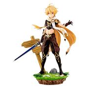 Jilijia Anime Hutao Figure Lumine/Aether/Barbara/Ganyu Figurines d'action PVC Cartoon Combat, Assis, Debout, Figurine Jouet Modèle Statue Ornement