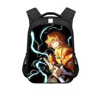 Jilijia Anime Kochou Shinobu Sac à dos Tomioka Giyuu/Kamado Nezuko Cartable Cartable Cartoon Personnage Toile Sac Anime Randonnée Sacs Voyage Sacs Mode, Agatsuma Zenitsu, 44x30.5x16cm