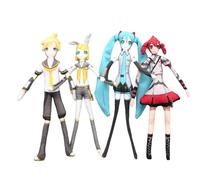 Jilijia Anime Miku Figurine Kagamine Len/Kagamine Rin Drôle Oreiller Torsadable Peluche Peluche 28 cm Oreiller de dessin animé Objets de collection Décoration de canapé Cadeaux