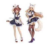 Jilijia Anime Nekopara Action Figure Anime Coco et Azuki Sculpture Décoration Modèle Figure Figure Mignon Belle Fille Série