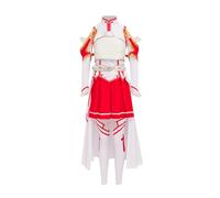 Jilijia Asuna - Costume de cosplay Anime Yuuki Asuna - Ensemble complet - Jeu d'anime - Costume de combat pour adultes et femmes - Tenue de fête d'Halloween