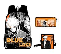 Jilijia Blue Lock Sac à dos pour ordinateur portable Motif jeu d'anime Isagi Yoichi/Bachira Meguru/Chigiri Hyoma 3D Imprimé 3D, Kunigami Rensuke, 40x30x13cm