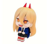 Jilijia Chainsaw Man Anime Figurine Denji/Makima/Power Q Version Grande tête Figurine Position assise Modèle Gâteau Décoration Cadeaux pour les fans