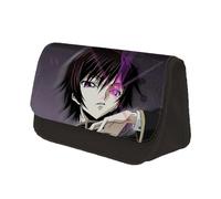 Jilijia Code Geass - Trousse à crayons Lelouch of The Rebellion - Avec double fermeture éclair - Grande capacité - Sac de rangement pour stylos - Pour adolescent, garçon et fille, Type 2, 22x13x7.5CM,