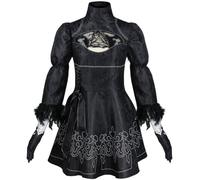 Jilijia Costume de cosplay 2B 9Syorha Anime Roleplay Robe Yorha 2B et Automata 9S Ensemble complet pour Halloween, fête, carnaval, tenues pour femme