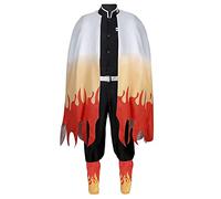 Jilijia Costume de cosplay Anime Tomioka Giyuu Rengoku Kyoujurou Kimono, cape, déguisement d'Halloween, tenue kimono pour homme et femme