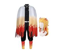 Jilijia Costume de cosplay Anime Tomioka Giyuu Rengoku Kyoujurou Kimono, cape, déguisement d'Halloween, tenue kimono pour homme et femme