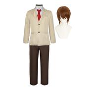 Jilijia Costume de cosplay Yagami léger, Death Note, uniforme scolaire, ensemble complet, costume de jeu de rôle, tenue d'Halloween pour homme et femme