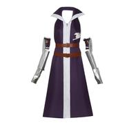 Jilijia Costume de manga Erza Scarlet - Tenue de costumade gris - Ensemble complet avec perruque - Déguisement d'Halloween pour jeu de rôle pour homme et femme