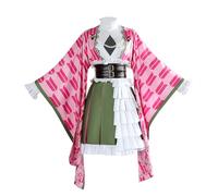 Jilijia Costume de manga Kanroji Mitsuri pour cosplay, Kimetsu No Yaiba, tenue de jeu de rôle pour Halloween, carnaval, fête