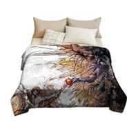 Jilijia Death Note Anime Couverture en flanelle ultra douce pour l'automne et l'hiver Couverture décorative pour lits et canapés