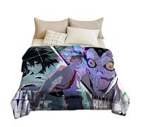 Jilijia Death Note Anime Couverture en flanelle ultra douce pour l'automne et l'hiver Couverture décorative pour lits et canapés