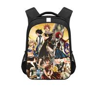 Jilijia Fairy Tail Sac à dos d'école Natsu Dragneel Anime 3D Impression 3D Sac à dos de voyage Sac à dos d'école pour adolescents/adultes/personnes d'âge moyen, Type 1, 30.5*16*44CM