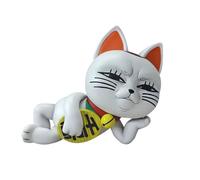 Jilijia Figurine de chat Turbo Granny - Position couchée - Modèle en PVC - Figurine de collection - Cadeau pour les fans - 8 cm