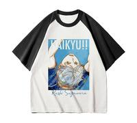 Jilijia Haikyuu Anime T-Shirt Karasuno High Shoyo Hinata/Tobio Kageyama 3D Cartoon Manches Courtes T Anime Game Loose Manches Courtes Top, Sugawara Koushi, XS