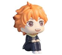 Jilijia Haikyuu!!! Figurine de dessin animé Hinata Shoyo & Tobio Kageyama Q Version Figure position assise modèle 10,5 cm Décoration de gâteau Cadeaux pour les fans