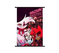 Jilijia Hazbin Hôtel Anime Scroll Peintures Alastor/Ange Dust/Charlie Morningstar/Vaggie/Lucifer Morningstar Poster mural Impressions Décoration murale Décoration d'intérieur