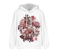 Jilijia Hazbin Sweat à capuche pour hôtel Alastor/Angel Dust/Charlie Morningstar/Moxxie Sport Cartoon Cartoon Anime 3D Printed Pullover Sweat à capuche, Type 7., S
