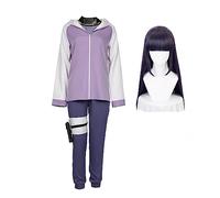 Jilijia Hyuga Hinata Costume de cosplay avec perruque pour femme Veste Pantalon Tenues Anime Cosplay Vêtements Halloween Fête Noël Costume