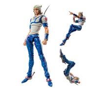 Jilijia JoJo's Super Action Statue Johnny Joestar Figurine articulée mobile avec accessoires en PVC Figurine d'anime Collection Ornements de bureau Cadeaux 17 cm