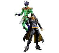 Jilijia JoJo's Super Figurine d'action Kujo Jotaro/Star Platinum Model Toy avec accessoires en PVC Mobile Anime Statue Collection Ornements de bureau Cadeaux 25 cm Kujo Jotaro/Étoile Vert Platine