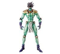 Jilijia JoJo's Super Figurine d'action Kujo Jotaro/Star Platinum Model Toy avec accessoires en PVC Mobile Anime Statue Collection Ornements de bureau Cadeaux Étoile Platine Vert 17cm