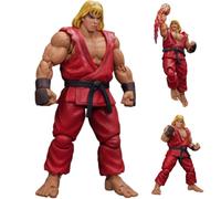 Jilijia Ken·Masters Figurine 19 cm Super Statue d'action en pose debout Articulations mobiles Modèle de personnage de jeu avec accessoires Ornements de bureau à collectionner