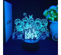 Jilijia Lampe LED illusion 3D Quintessential Quintuplets Anime Nakano Miku Veilleuse 16 couleurs USB Lampe de table pour chambre à coucher Cadeau d'anniversaire