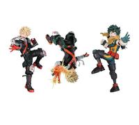 Jilijia Lot de 3 figurines MHA Shigaraki Tomura/Bakugou Katsuki/Midoriya Izuku Figurines d'action Anime Dessin animé Modèle Statue Ornements de bureau Objets de collection Cadeaux