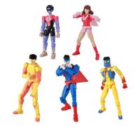 Jilijia Lot de 5 figurines de dessin animé Mark Grayson/Oliver Grayson/Atom Eve - 13,5 cm - Imprimé 3D - Joints articulés entièrement articulés - Statue de collection - Décoration de bureau - Cadeau