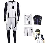Jilijia Maillot de football Anime Blue Lock - Costume de cosplay Isagi Yoichi Chigiri Hyoma - Ensemble complet de vêtements de sport n°1 N°10 NO.15