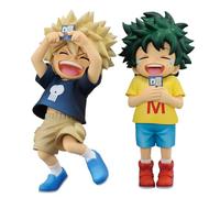 Jilijia MHA Midoriya Izuku Figure Anime Bakugou Katsuki Statue en PVC 11 cm Version mignonne enfance rire Modèle dessin animé Objets de collection Ornements de bureau