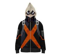 Jilijia MHA Sweat à capuche masqué Midoriya Izuku/Bakugo Katsuki/Dabi/Todoroki Shouto Anime Academia MHA Sweatshirt Manga Cartoon Hoodies, Type 2, M