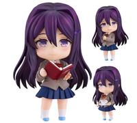 Jilijia Monika Anime Figurine Yuri Action Figurine Dessin Animé Visage Interchangeable Modèle avec Accessoires Statue Anime PVC Collection Figurines Décoratives de Bureau