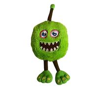 Jilijia My Singing Monsters Poupée en peluche Anime Merch Green Bean Sprout Monster Peluche Monstre Blanc Neige Monstre Mignon Doux Coussin Décoration de la Maison