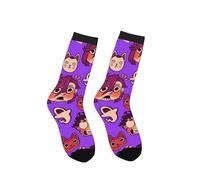 Jilijia Okarun Chaussettes mi-mollet avec impression 3D Motif dessin animé Ayase Momo/Turbo Granny Cosplay Chaussettes amusantes pour homme femme adulte