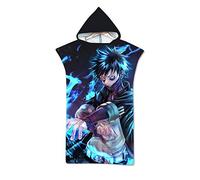 Jilijia Serviette de Plage My Hero Academia Cape Anime Serviette de Bain à Capuche à imprimé géométrique pour Adulte