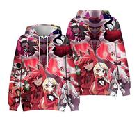 Jilijia Sweat à capuche Hazbin Hotel pour enfants - Impression numérique 3D en Anime - Cosplay Alastor/Angel Dust - Manches longues - Vêtements de rue pour garçons et filles, Type 5, 160