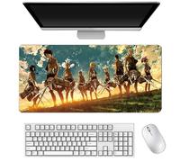 Jilijia Tapis de souris Anime Eren Jaeger/The Armored Titan/Beast Titane Impression 3D Tapis de souris en caoutchouc antidérapant pour PC Bureau Bureau 400x900mm