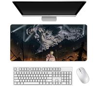 Jilijia Tapis de souris Anime Eren Jaeger/The Armored Titan/Beast Titane Impression 3D Tapis de souris en caoutchouc antidérapant pour PC Bureau Bureau 400x900mm