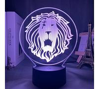 Jilijia The Seven Deadly Sins Lampe de nuit Meliodas Illusion d'optique Lampe d'ambiance 16 couleurs changeantes