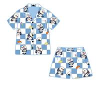 Jilijia Tomioka Giyuu Ensemble pyjama Rengoku Kyoujurou/Hashibira Inosuke Costume de cosplay T-shirt et short Vêtements d'intérieur d'été pour homme et femme