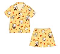 Jilijia Tomioka Giyuu Ensemble pyjama Rengoku Kyoujurou/Hashibira Inosuke Costume de cosplay T-shirt et short Vêtements d'intérieur d'été pour homme et femme