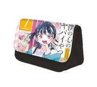 Jilijia Trousse à crayons The Dangers in My Heart - Trousse à crayons - Sac à crayons - Sac Kyotaro Ichikawa - Sac de rangement pour figurines d'anime, Type 14, 22x13x7.6cm