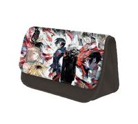 Jilijia Trousse à crayons Tokyo Ghoul Kaneki Ken avec double fermeture éclair - Grande capacité - Sac de rangement pour stylos - Cadeau pour adolescent, garçon et fille, Type 13, 22x13x7.5CM, Trousse